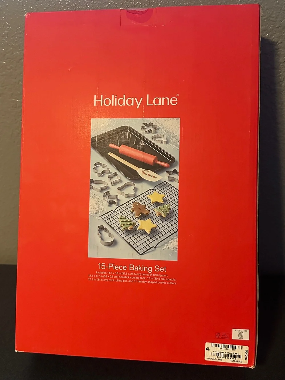 Holiday Lane 15-Piece Baking Set NWT